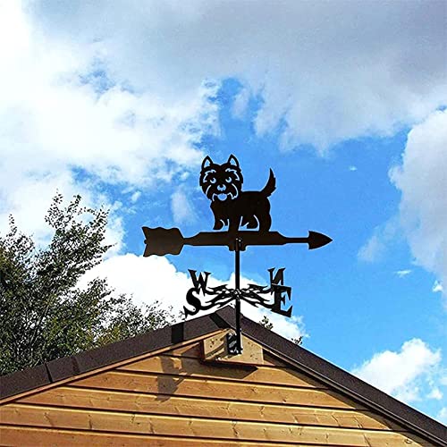 Girouette en métal sculpté avec indicateur de direction du vent pour toit de maison de campagne