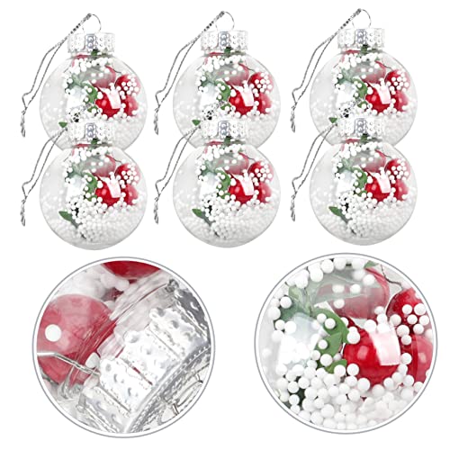 Boule décorative de pendaison en plastique transparent haut de gamme