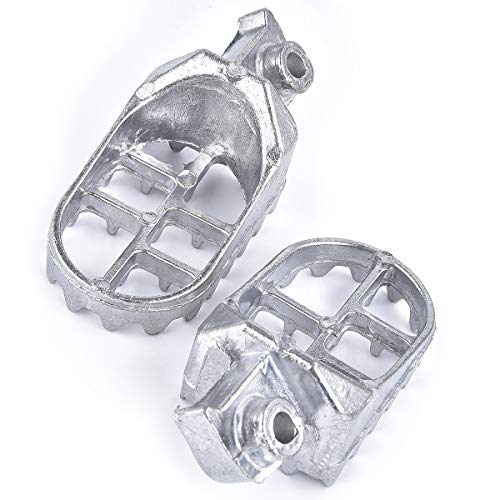 Aluminium Footpegs Foot Pegs Footrest Foot Rest Dirt Bike 50 70 90 110 125Cc Taotao Pw50 Pw80 Tw200 Xr50R Crf50 Crf70 Crf80 Crf100F Silver #TOP2