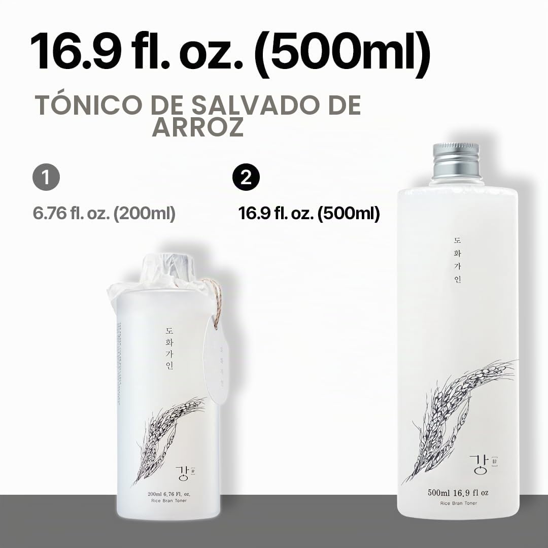 Rice Bran Facial Toner | Hydrating & Soothing for Dull Irritated Skin | Hypoallergenic & Cruelty Frees - Product of Korea 16.9 fl. Oz