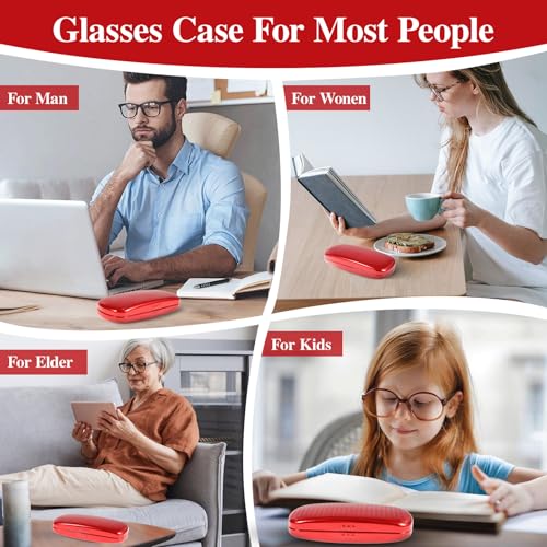 Image of Hifot Metal Eyeglass Case Hard Shell, Aluminum Spectacles Box Sunglasses Case for Men Women, Reading Glasses Holder