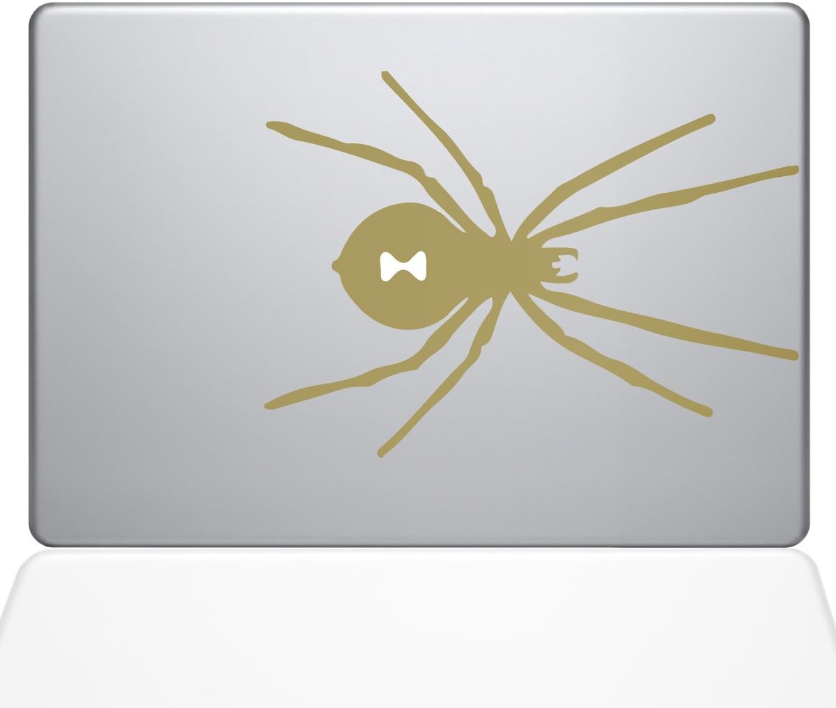 The Decal Guru Black Widow Spider MacBook Decal Vinyl Sticker - 12" MacBook - Gold (1280-MAC-12M-G)