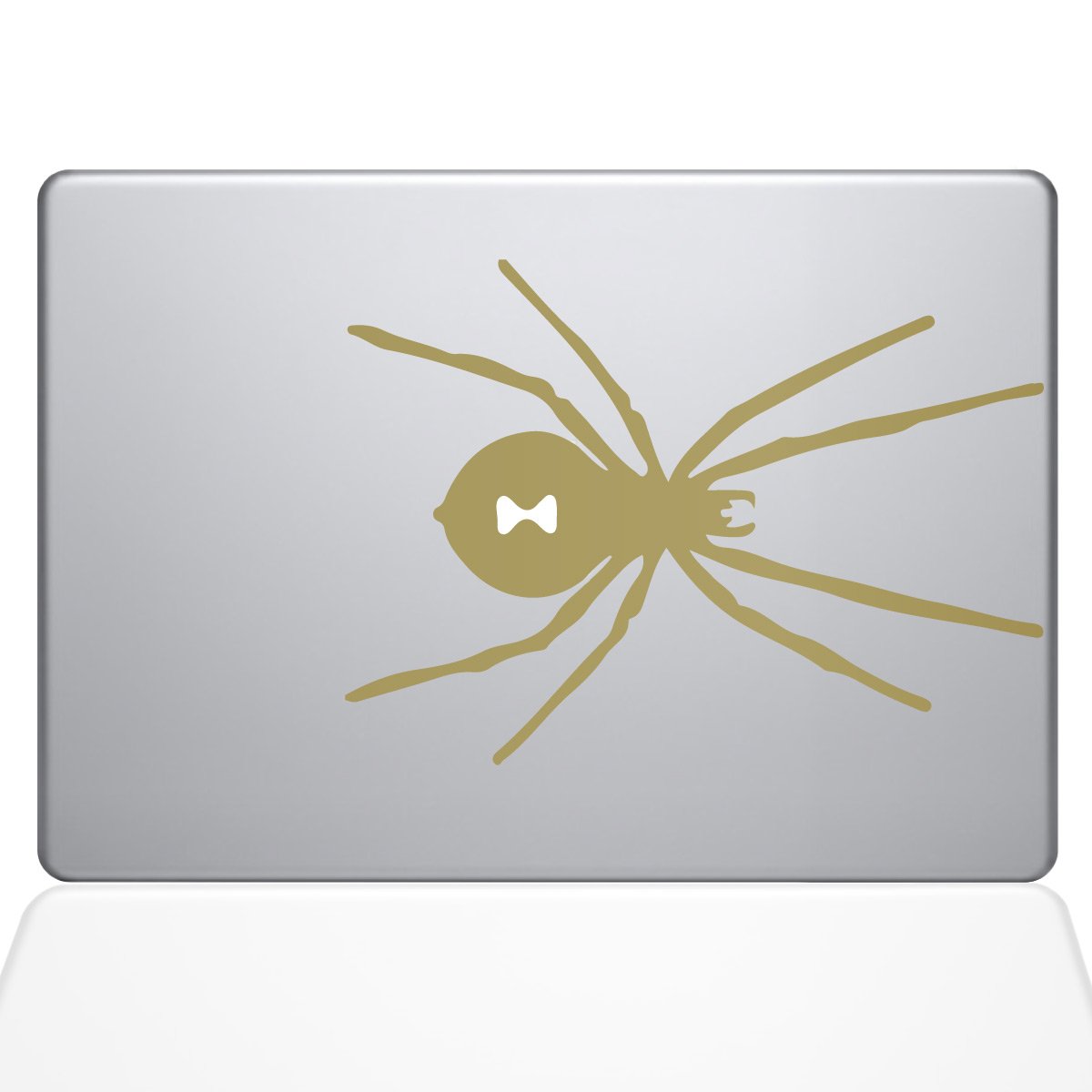 The Decal Guru Black Widow Spider MacBook Decal Vinyl Sticker - 12" MacBook - Gold (1280-MAC-12M-G)
