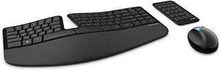 Best Microsoft Sculpt Ergonomic Wireless Desktop Keyboard and Mouse - L5V-00001,Black Reviews