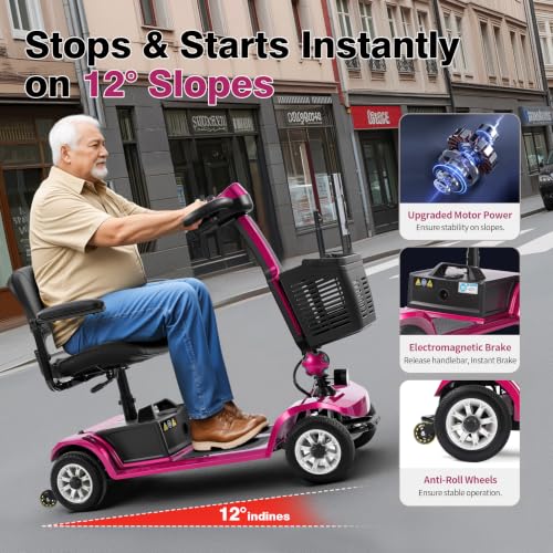 Image of 22-Mile Electric Mobility Scooter for Seniors - Easy to Operate