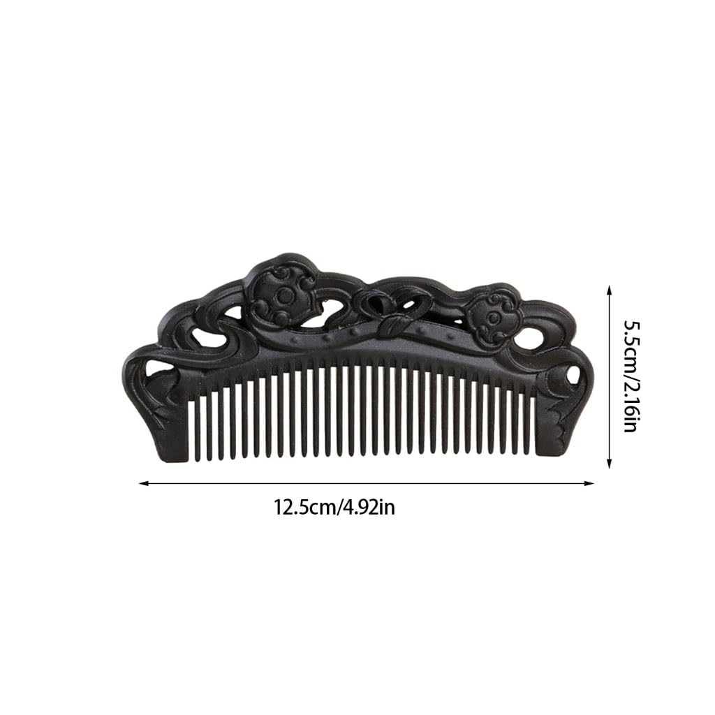 Peruka Grzebień Solid Wood Wet Hair Comb Men's Hair Comb Black Portable Travel Comb Home Bathroom Comb Duże grzebienie do włosów
