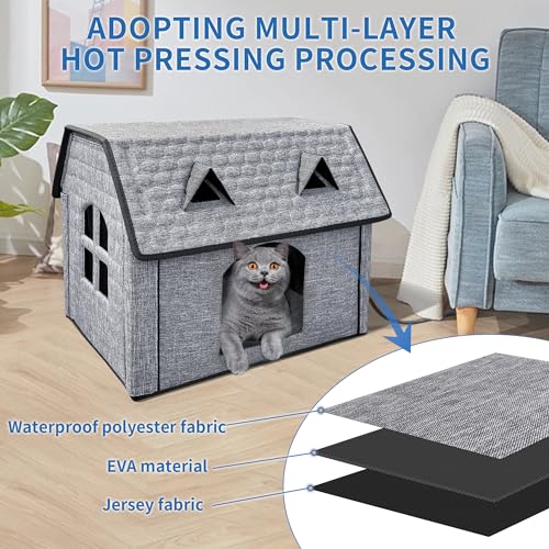 GOLOPET Casa para Gatos com Termostato Inteligente, Casas de Aquecimento para Gatos para Gatinhos In