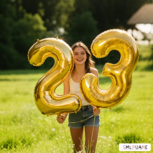 Image of 40 Inch Gold Number 2 Balloon, 2nd Birthday Decoration Boys Girls
