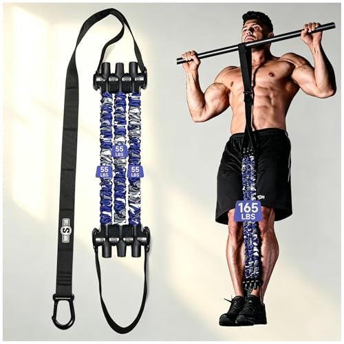 Image of Innstar Pull Up Assistance Bands, Heavy Duty Resistance Band for Pull Up Assist, Adjustable Resistance 165-265lbs with Fabric Feet /Knee Rest, Pull Up Bands Assistance Bands