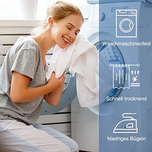 TOENIO Duschvorhang Anti-Schimmel, Schmetterlingsserie Bad Vorhang Set 180x180cm Wasserdicht Shower Curtain mit rutschfeste Badematte U-Kontur Teppich Toilettendeckelabdeckung 12 Hakens – Bild 8