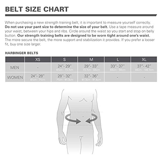 Harbinger Men's Firm Fit 7.5-Inch Contoured Weightlifting Belt