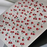 2Sheets Red Crystal Cherry Nail Art Stickers Decals Cute 5D Self-Adhesive Embossed Fruit Nail Design Summer Cherrys Nail Decals Jelly Cherry Nail Supplies Sticker Decoration for Women Manicure DIY