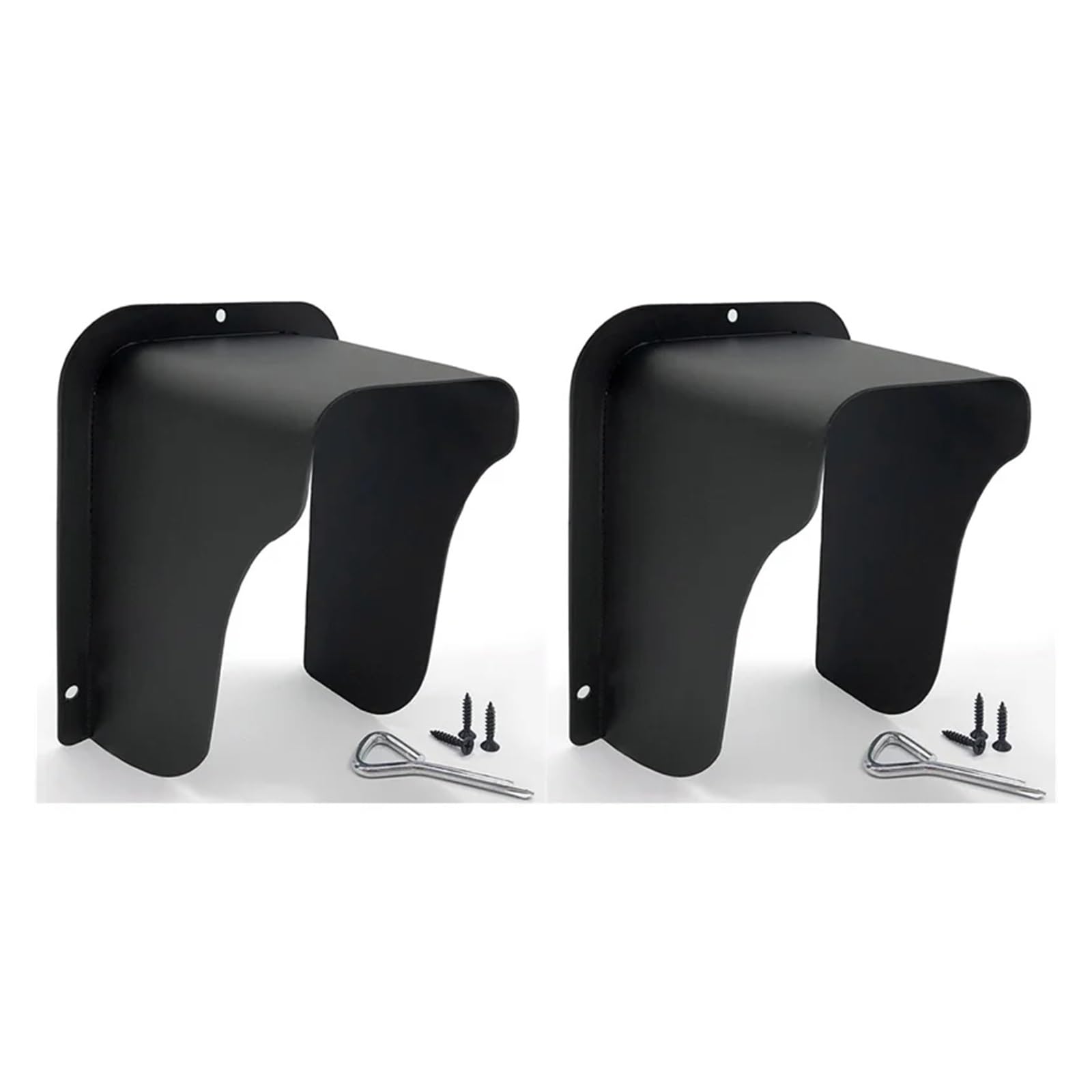 Gwyzax Black Door Bell Rain Cover 2Pc Doorbell Rain Cover Sun Protection Box Socket Visual Access Control Machine Wind Shield