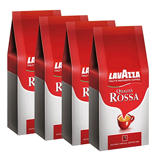 4x Lavazza Qualita Rossa, Café de grano tostado - 1kg