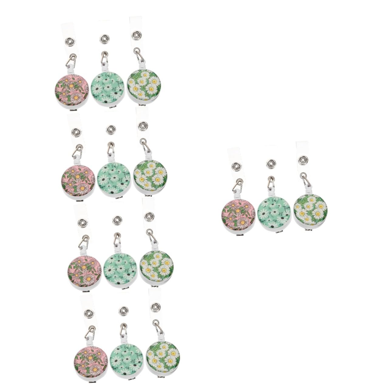 DOITOOL 5 Set Portabadge Retrattile Con Clip Girevole Portatessere Colorati Per Id E Chiavi Materiale Design Elegante Per Ufficio E Scuola 3 Pezzi * 5