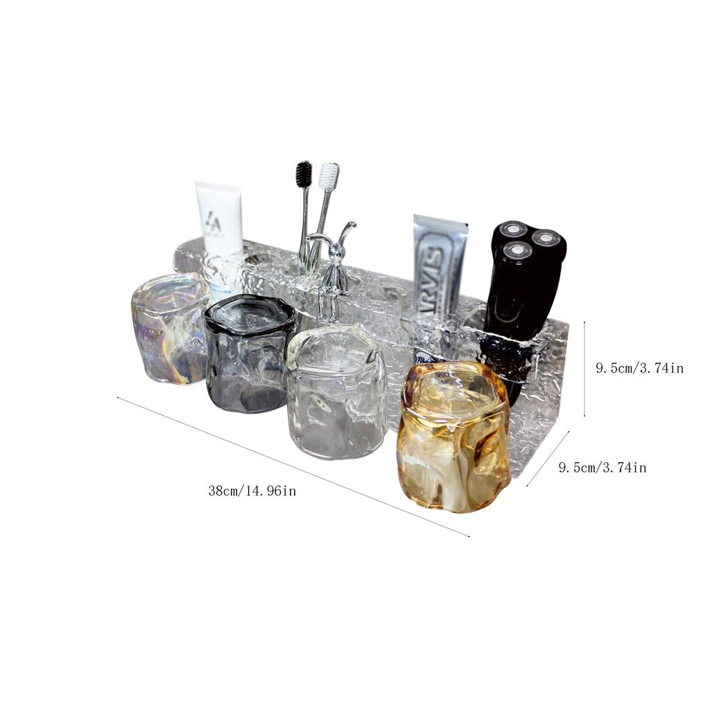 Estante para Cepillos de Dientes Portaoggetti for Tazze da Lavaggio, Tazza for collutorio for spazzolatura del Bagno, Tazza for Denti da Bagno, portaspazzolino, Piano di appoggio for Tazze