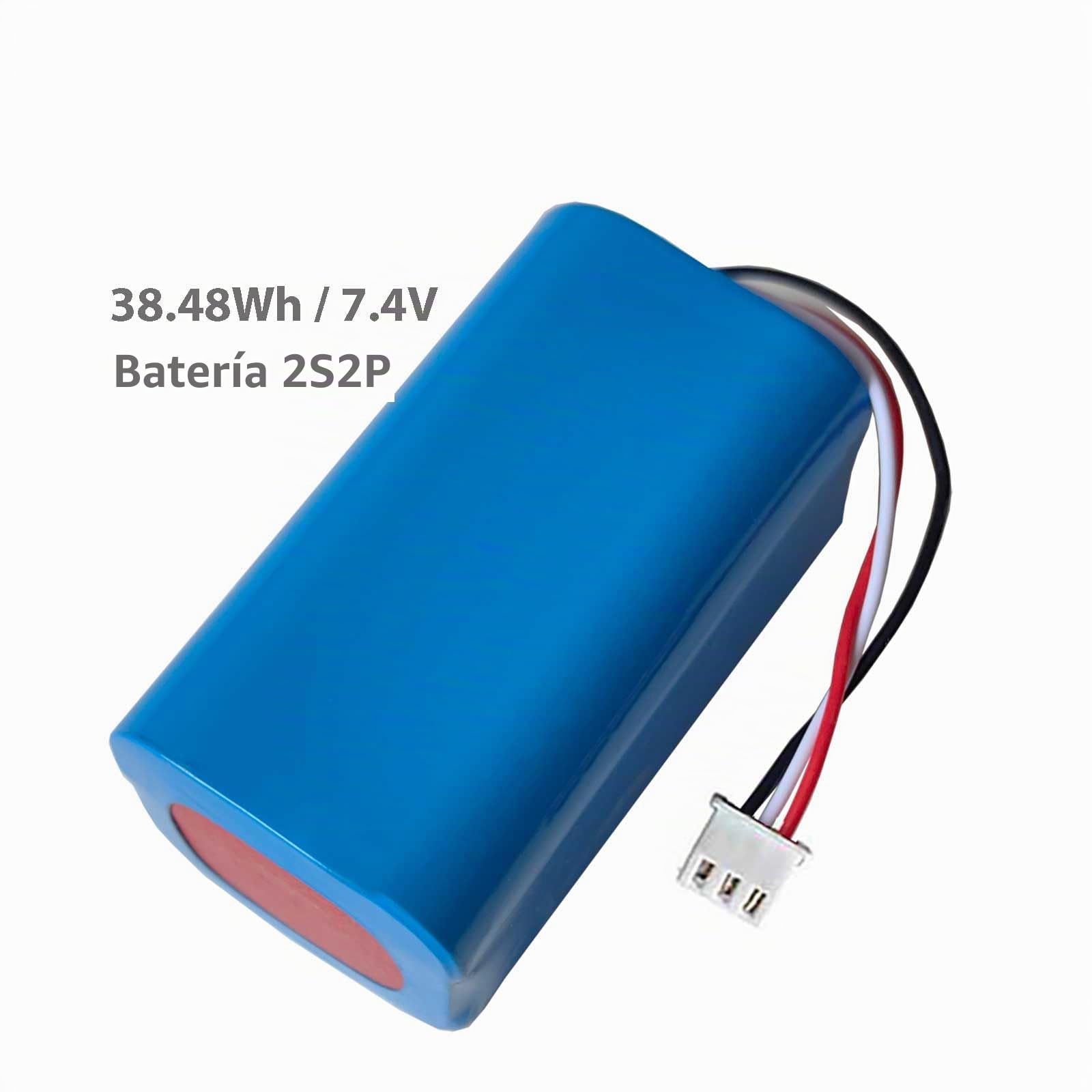 AOLIKES 18650 2s2p 5200mAh 7.4V batería recargable de iones de litio con conector XH2.54/3P conector macho / celdas 5C / admite carga rápida