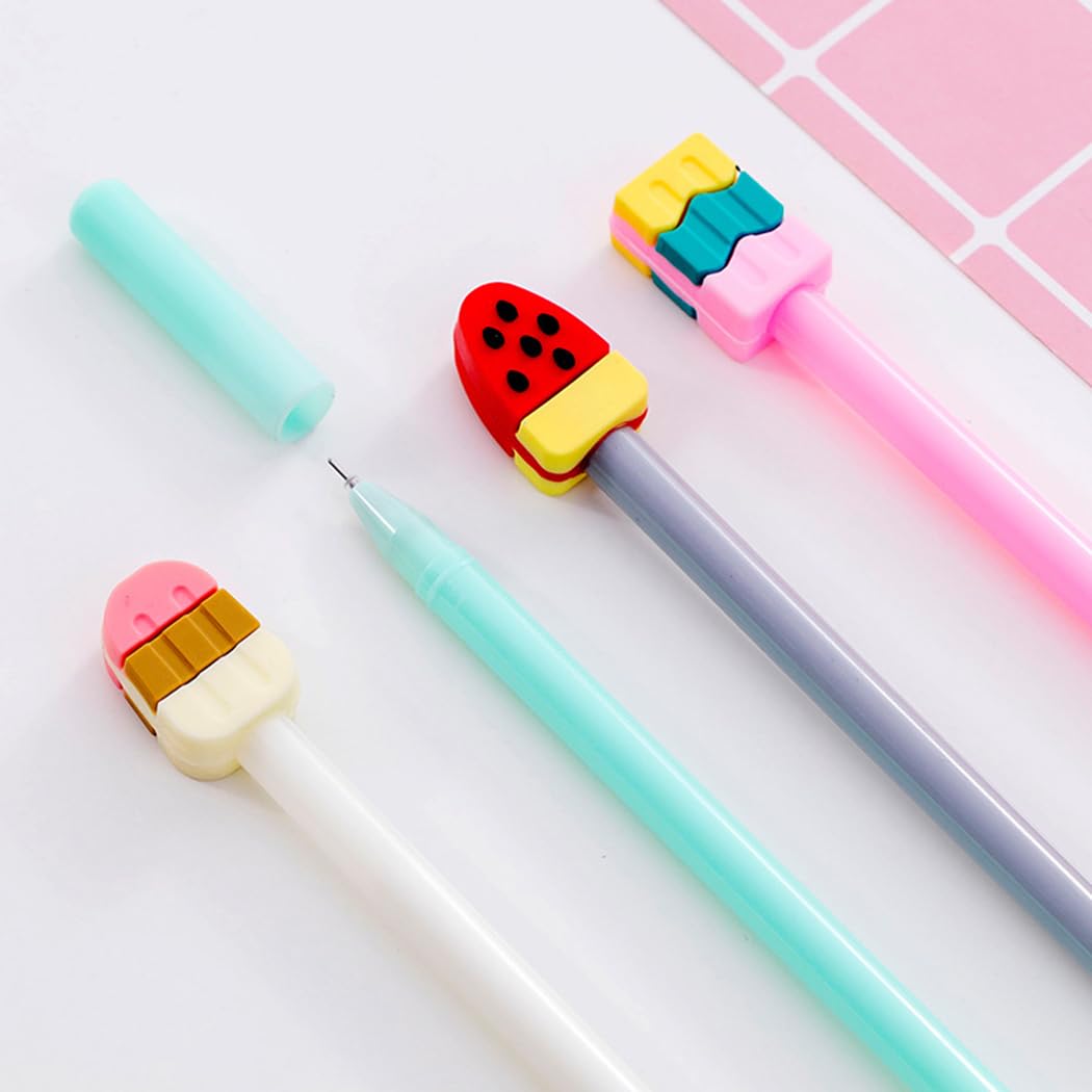 Ranvi Cute Ice Cream Molds Gel Pen Students Stationery Office Supplies (Pack of 16) - Image 3