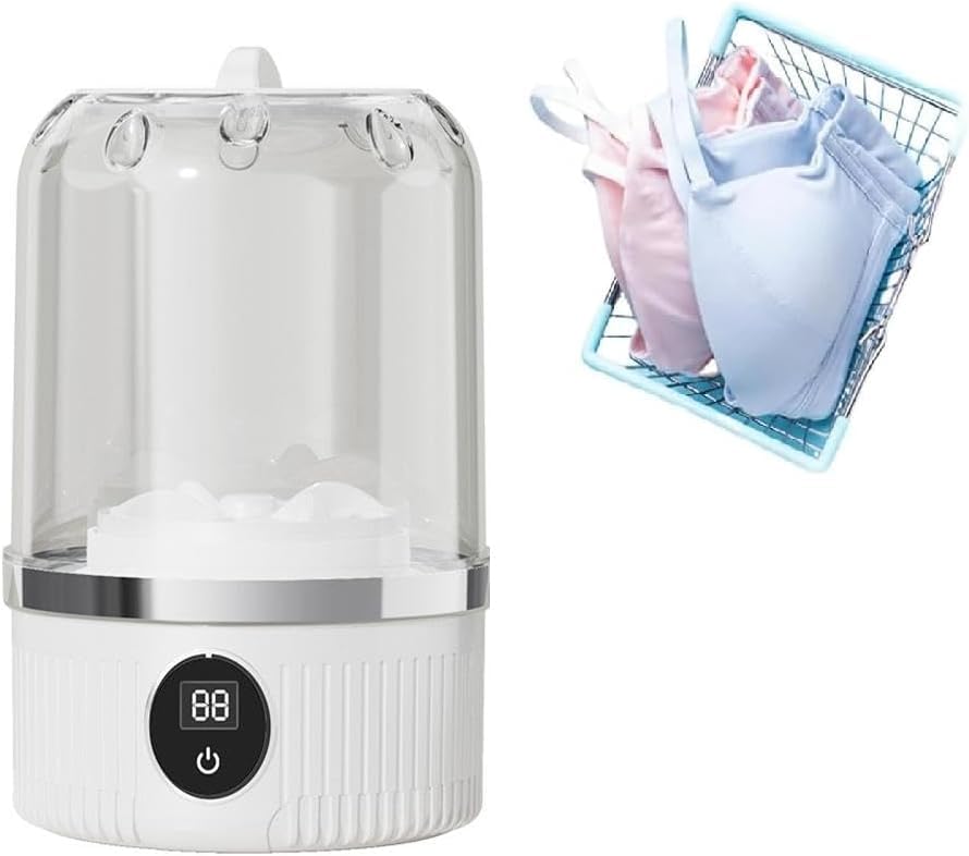 Underwear Washer, Portable Mini Washing Machine, Upgraded Mini Washings Machines, Rechargeable Cordless Washing-Machine, Laundry Cup for Bra, Underwear, Socks