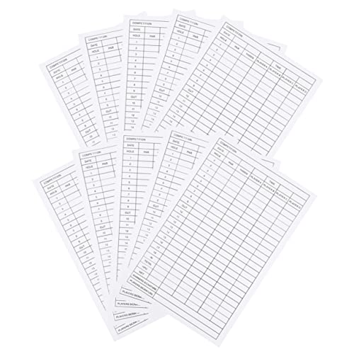 Lurrose – 20 tarjetas de marcador de golf de papel recubierto, portátiles y ligeras para un seguimiento preciso del puntaje en deportes y competiciones miniatura 4