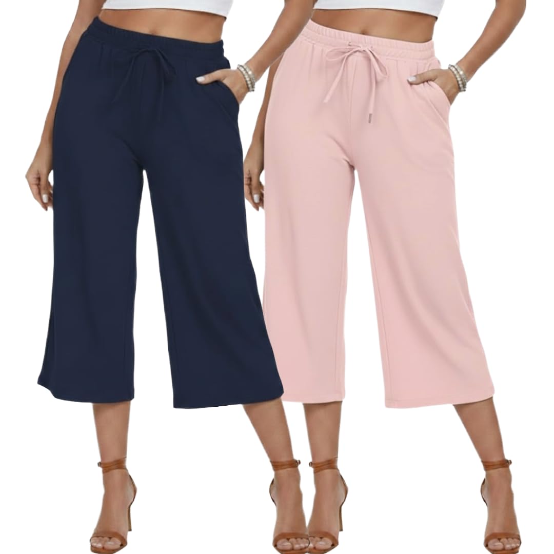 volex Women Cotton Stretchable Capri | Slim/Regular Fit | Breathable Yoga, Gym & Lounge Wear | High-Waist Stretchable 3/4 Length Leggings|Capri Pants for Womens – Pack of 2-picture-34