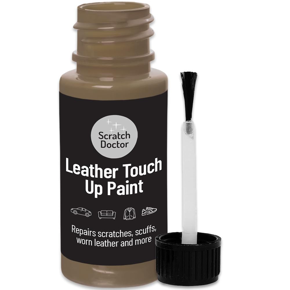 The Scratch Doctor Beige Scratch Doctor Leather Touch Up Paint | For Furniture, Sofas, Cars Seats, Shoes, Handbags 15Ml (Beige)