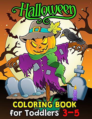 Halloween Coloring Book for Toddlers 3-5: Halloween Designs Including Witches, Ghosts, Pumpkins, Haunted Houses, and More for Kids boy and girl image 3