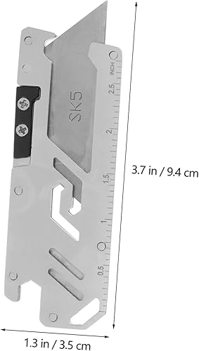 Miniatura 4 de VILLCASE 2 llaves portátiles llavero multifuncional llavero de puntuación al aire libre mosquetón de botella de camping funcional abridor Edc para