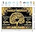 Family Reunion Banner Backdrop 7x5FT Black and Gold Tree Leaves We are Family Photography Background Family Gathering Party Decorations Supplies