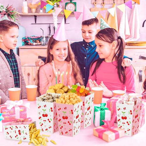 Image of K KUMEED 20 PCS Cherry Party Supplies,Cherry Popcorn Favor Boxes,Summer Fruit Cute Cherry Birthday Decorations Popcorn Bowls Popcorn Buckets Popcorn Bags for Baby Shower Daily Holiday (Small)