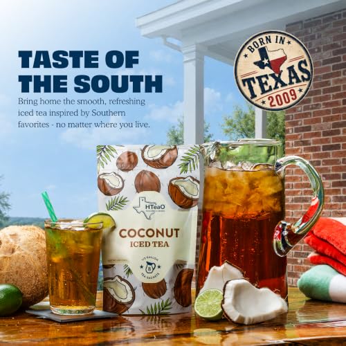 Image of HTeaO Iced Tea Bags - Makes 8 Gallons - Texas Style - Black Tea (Coconut)