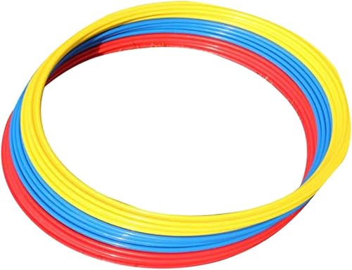 Happyyami Hurdles - 6 anillos de entrenamiento de fútbol, deportes, grupo, utensilios de agilidad, equipo de entrenamiento, equipo de entrenamiento,