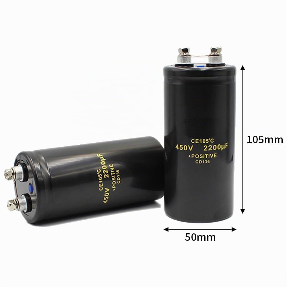 2200UF/450V 50 * 105mm Condensatore elettrolitico di tipo Bolt ad alta capacità per sistemi di alimentazione e applicazioni ad alta tensione