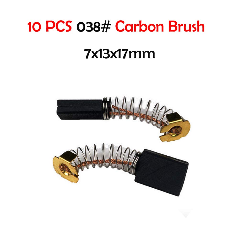 10-Pack Carbon Brushes For Power Tools – Replacement Brushes For Jig Saw, Drill, Hammer Drill, Screwdriver, Sander, Rotary Hammer (8 Sizes)