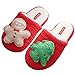 ZOYLINK Pantofole Di Cervo Simpatico Cartone Animato Pantofole Di Cervo Pantofole Di Peluche Per Animali Verme Pantofole Invernali Di Natale Per Ragazze Donne Marrone/Rosa
