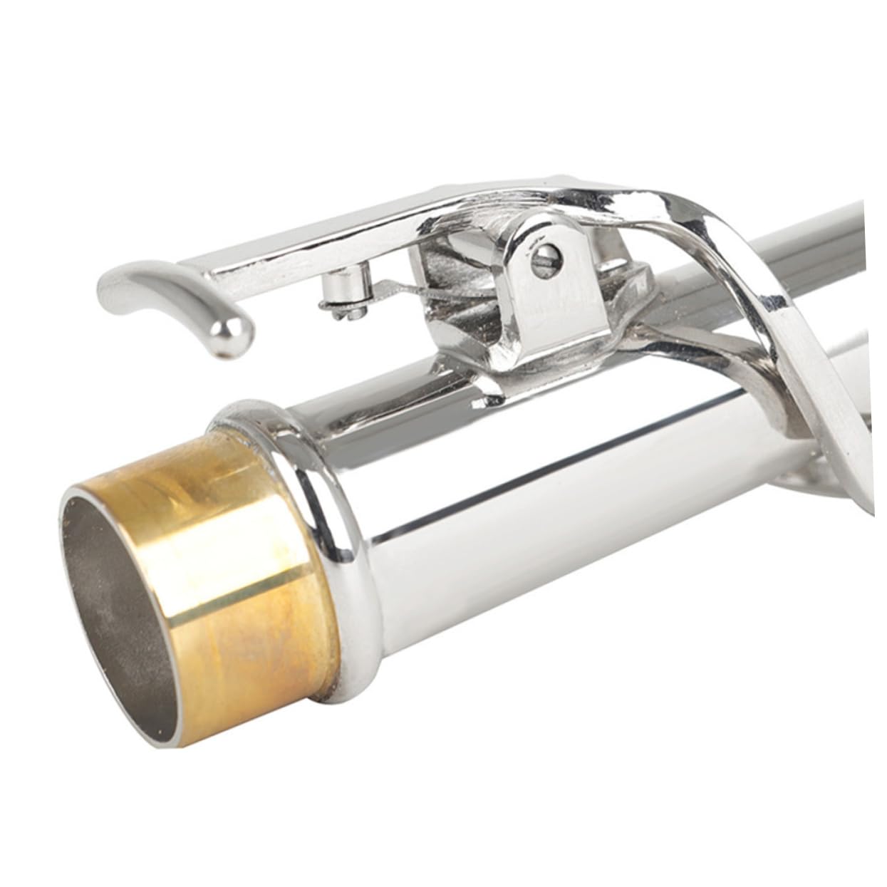 Set Sax Soprano 2 Pezzi Collo Dritto e Curvo, Argento | Rame e Sughero, Superficie Liscia senza Bave, per Studenti e Insegnanti, Uso Musicale