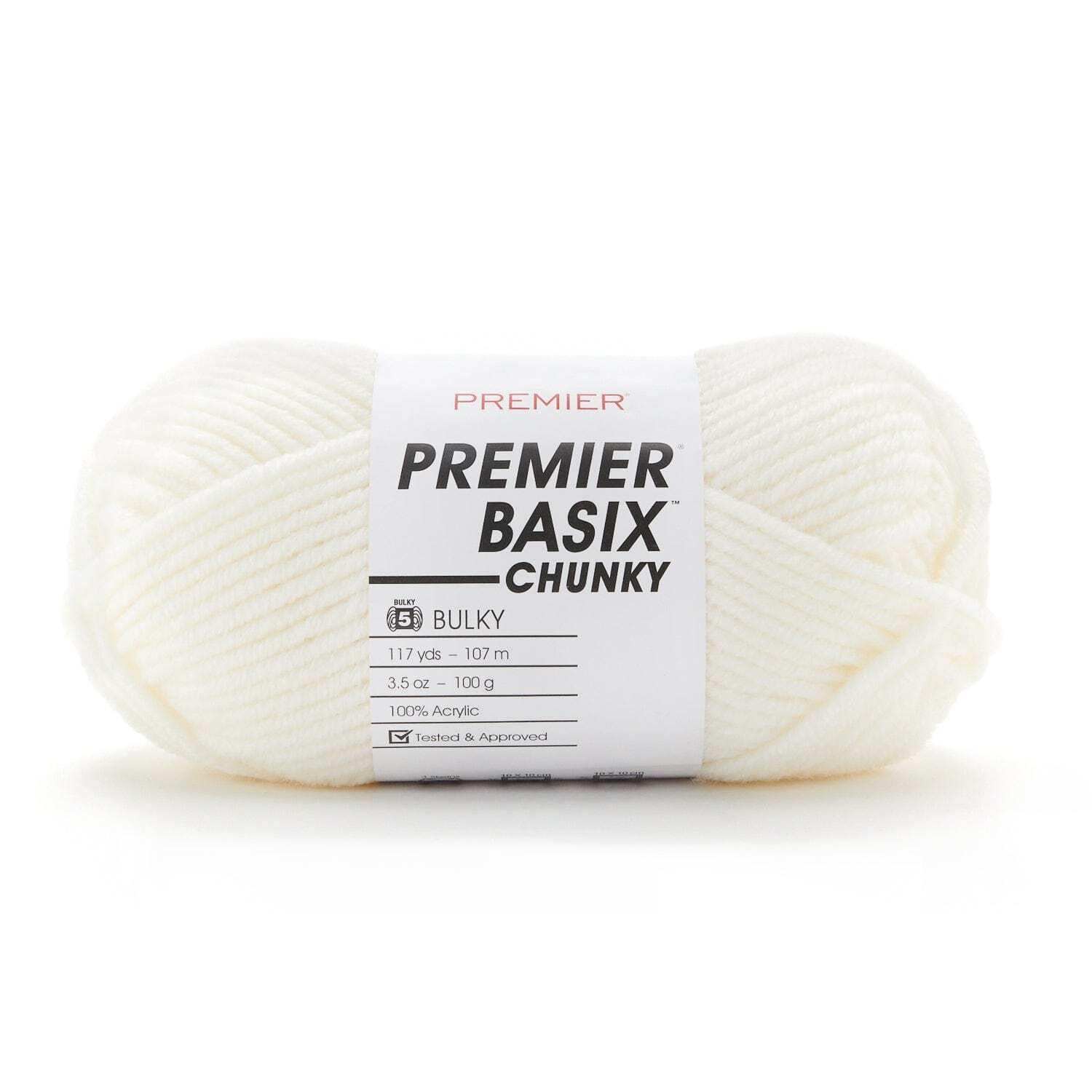 Premier Yarns Basix Chunky grosse laine crème tricot crochet
