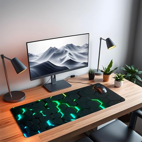 Image of XL Extended Gaming Mouse Pad, 60x30cm, Non-Slip Rubber Base, Waterproof, Smooth Surface, for Laptop and PC, Office, Gaming and Study