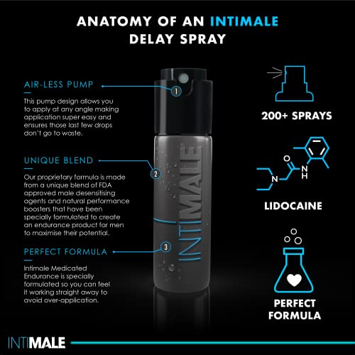 Intimale Lidocaine Delay Spray For Him; A Lidocaine Spray And Premature Ejaculant Control For Men To Last Longer In Bed And To Perform Like An Intimale #TOP2
