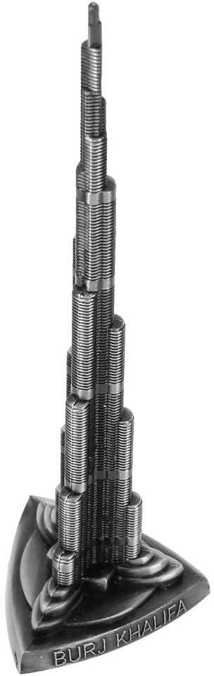 Hztyyier Souvenir Building Dubai Palm Statue Metal World Famous Landmark Building Model Home Office Decor Ornaments