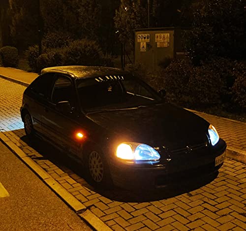iJDMTOY JDM-Spec Black-Out Smoked Lens Amber Full LED Front Fender Side Marker Lights w/Wiring Pigtails Compatible with 1996-2001 Honda Civic EK EJ EM (Direct Fit JDM, Require Mods for US Models) - Image 6