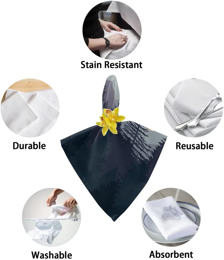 Love Cloth Napkins Set Festive Banquet Wedding Decor Tea Towel Kitchen Dinner Table(6pcs)