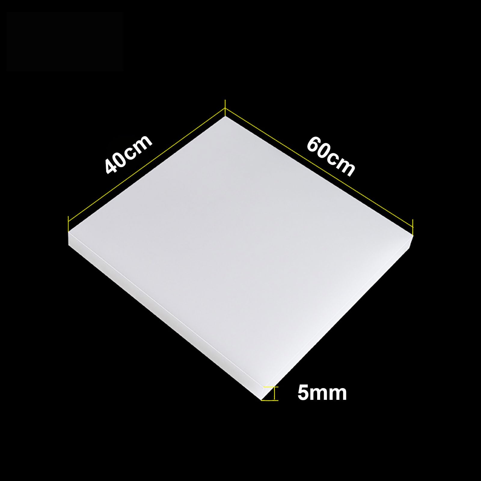 Wiederverwendbare Kunststoffplatte aus PP-Polypropylen, 40 x 60 cm, 5–8 mm dick, starre, wasserdichte Platte, 1 Stück(5mm)