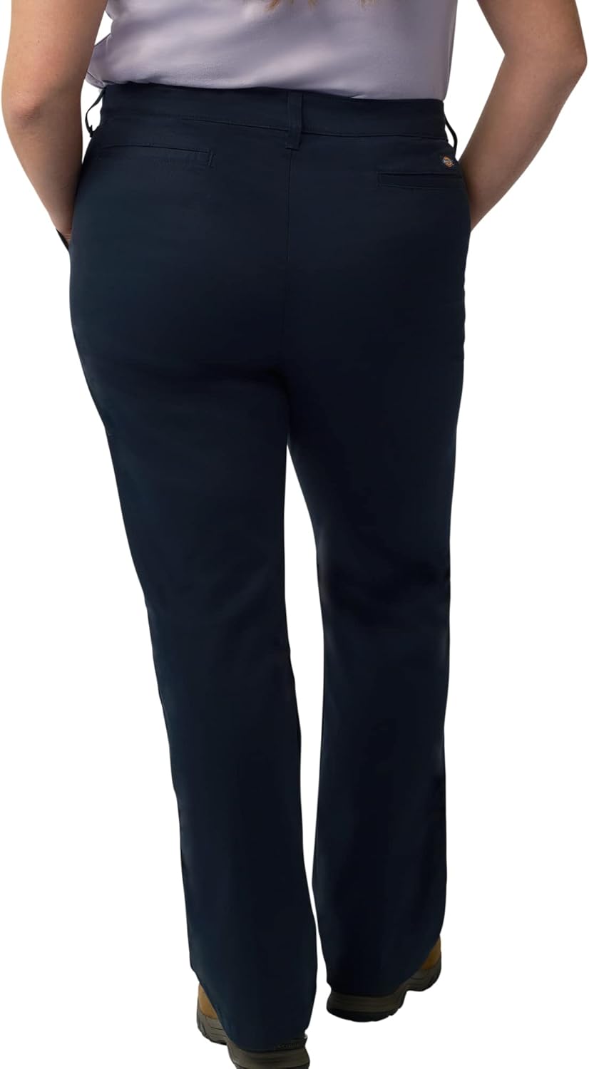 Dickies Women's Plus Slim Bootcut Twill Pants