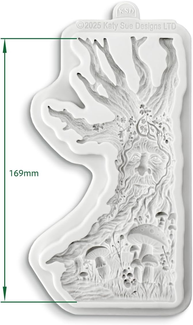 Cosmic Shimmer Enchanted Tree Silicone Mold for Crafting & Mixed Media Art. Use with Air Dry & Polymer Clay, Resin, Wax, Cold Porcelain & More. Design Size 6.6 x 3.3 inches. from Katy Sue Craft Molds