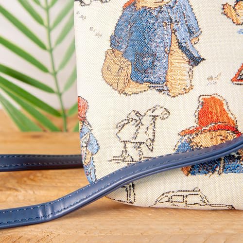 Signare Paddington Bear Tapestry Sling Bag | 7.48" W x 7.48" H x 2.56" D | Main Zipped Compartment & Inner Slip Pocket | Crossbody or Shoulder Wear | Eco-Friendly Fabric | Officially Licensed 5