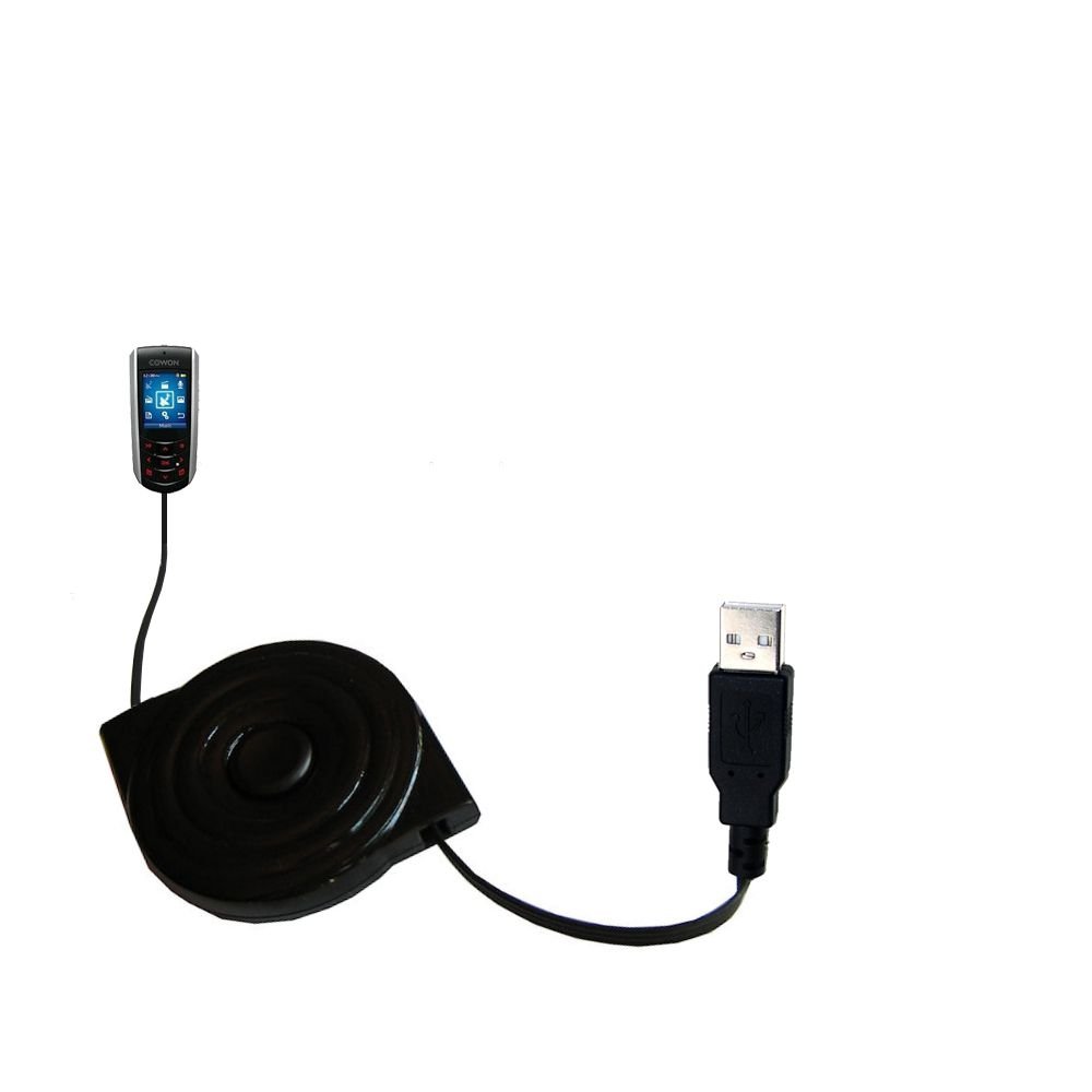 Gomadic The retractable USB charge/transfer cable for the Cowon iAudio F2 – offers two services in one: charging and data transfer