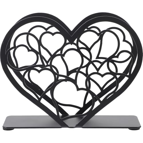 LIFKOME Servilletero de Metal con Diseño de Corazón Soporte Creativo para Servilletas Accesorio para Restaurantes Cafeterías y Hogares Fácil de Limpiar Decoración Elegante para Mesa