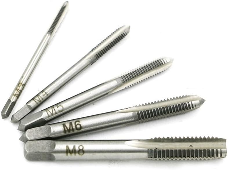 Metric Screw Thread Tap Set Piece, M5 M6 M8 Hand Tap Drill for Metal, Ball Bearing Steel Thread Tap Tool with Sizes (/M5/M6/M8) for Steel