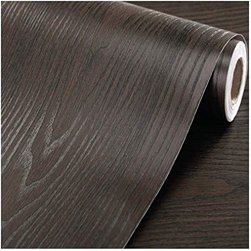 Image of Self Adhesive Wallpaper for Furniture, Almirah, Table Top, Wardrobe, Kitchen, Cupboard Decal & Door| Kitchen Wall Paper Sticker DIY PVC Self Liner Vinyl Stickers. (Brown Texture, 24x96 Inch)